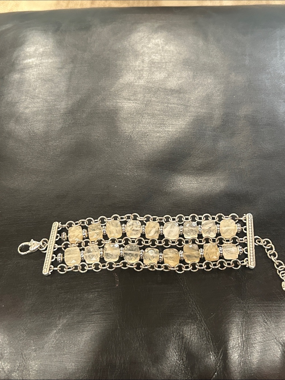 Brighton Silver-Tone Bracelet with Champagne and Clear Stones